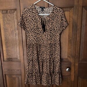 Forever 21 Brown Leopard Print Mini Dress